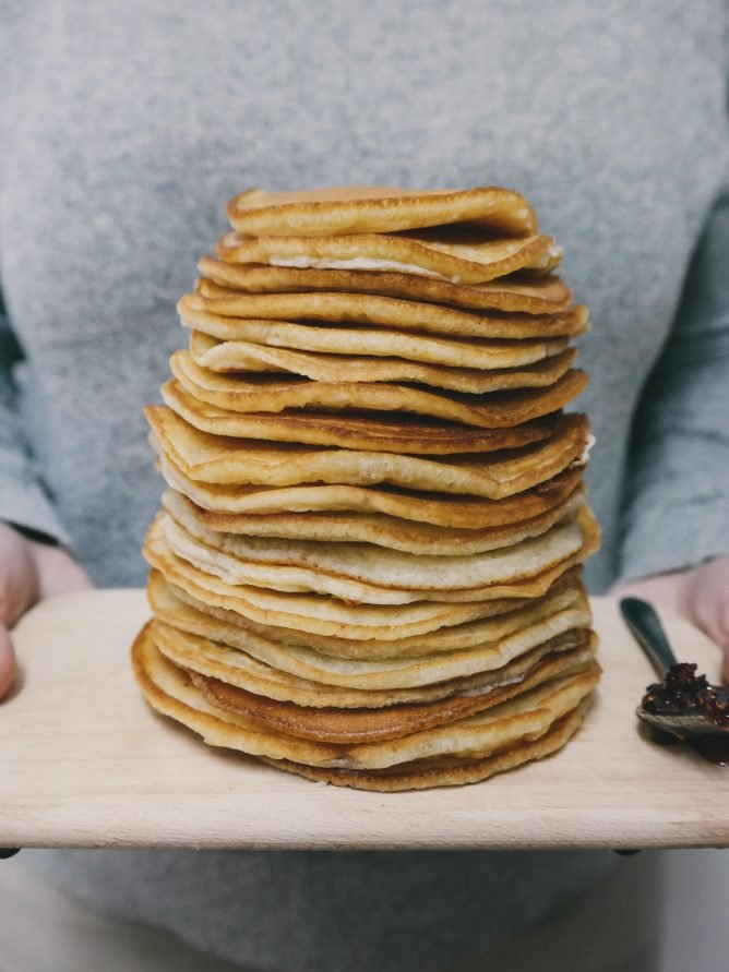 pancakes, baking blueberry breakfast,