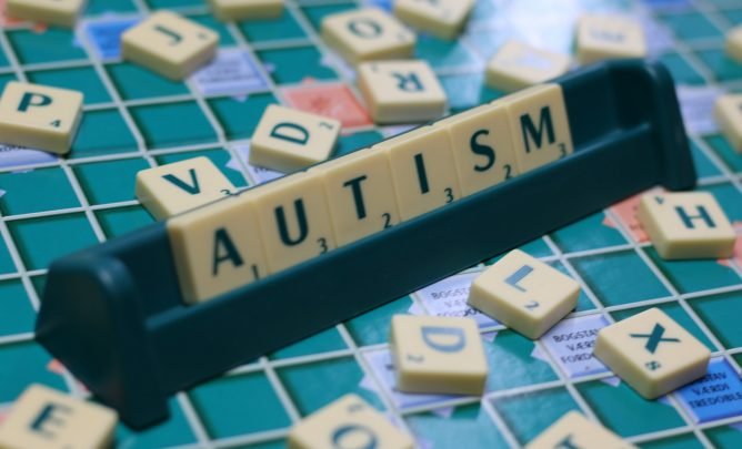 Image of a Scrabble word for Autism Awareness Day.