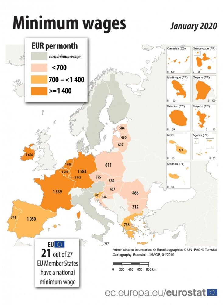 eurostat minimum wage