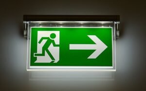 Irish goodbye exit sign iStock