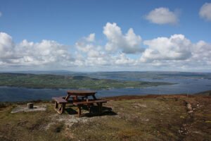 picnic bench lake