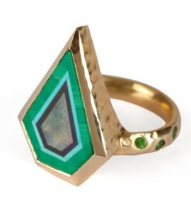 Ella Green Amazonian Intarsia Ring CROP