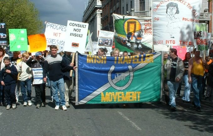 An Irish Traveller Movement rally 