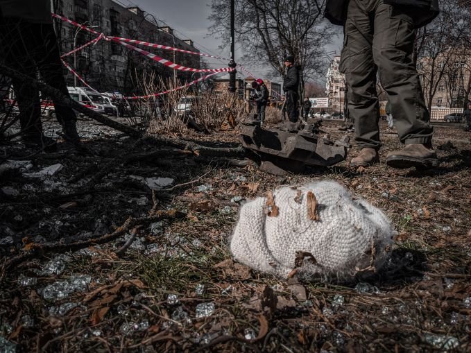 Ukrainian town devastated by the war